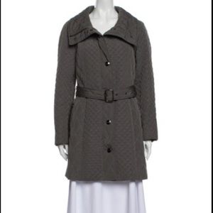 Burberry quilt gray coat jacket XL